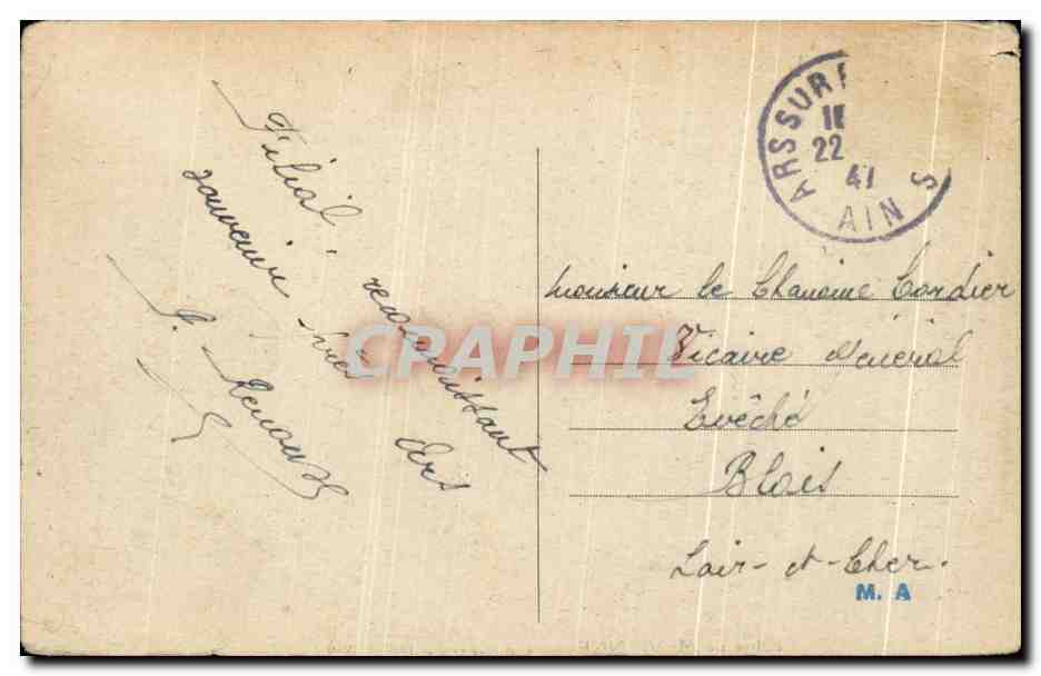 CPA Vianney Cure d'Ars de Eglise de Vianney Cure de 1819 a 1859 — Rückseite