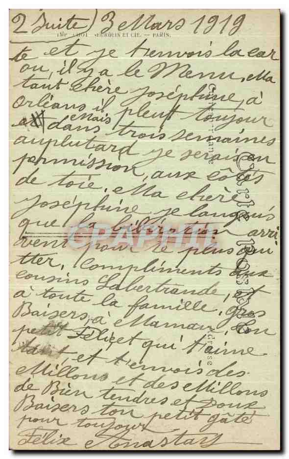 CPA Bords Du Loiret Pausage pres du Moulin des Bechets — Rückseite