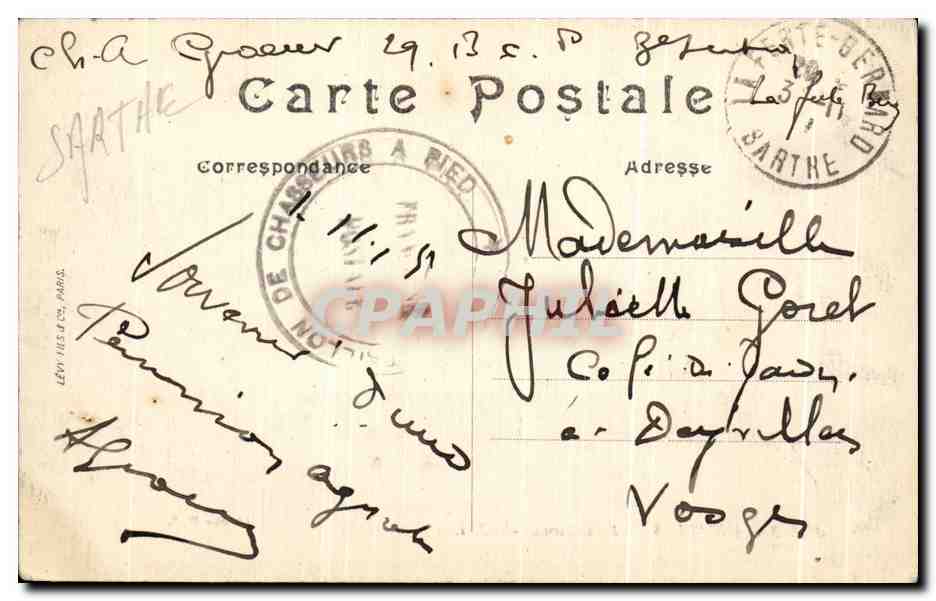 CPA Alpes Mancelles Saint leonerd des Bois — Rückseite