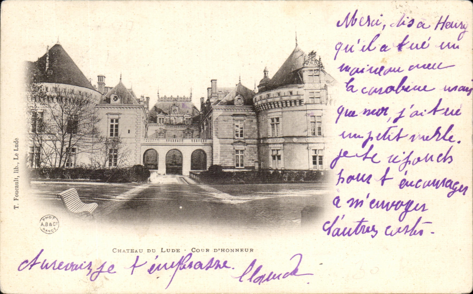 CPA Chateau Du Lude Cour D'Honneur