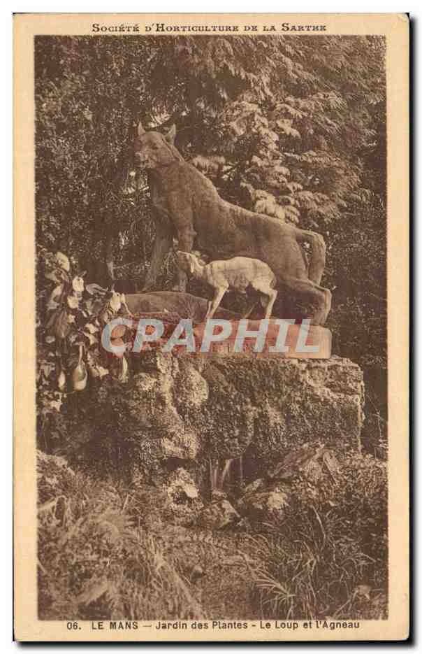 Le Mans — Jardin des Plantes — Le Loup et l'Agneau — Société d'Horticulture de la Sarthe