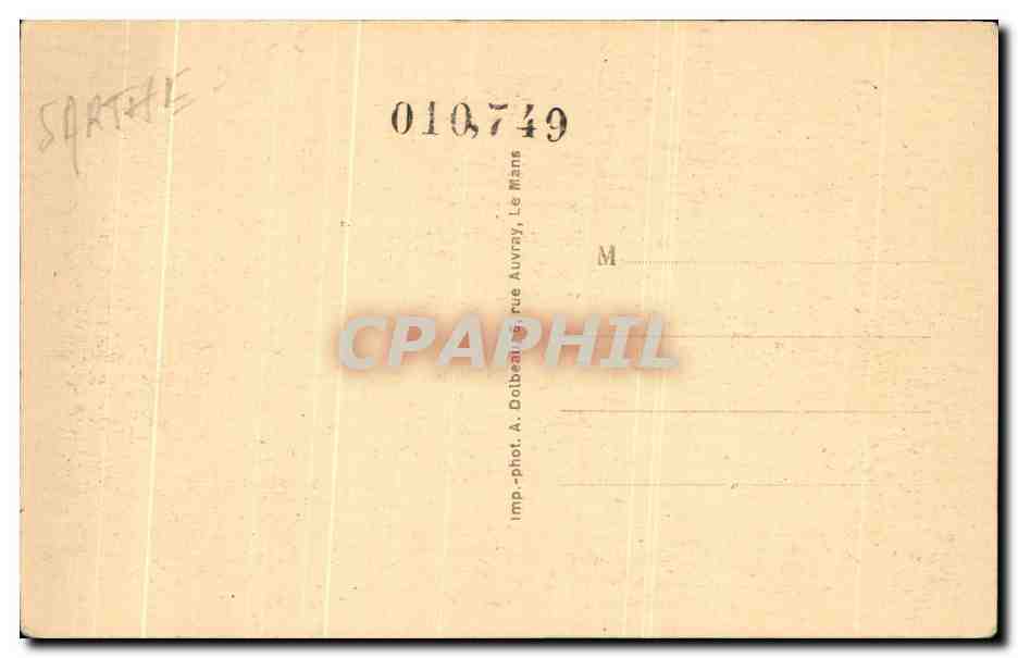 Le Mans — Jardin des Plantes — Le Loup et l'Agneau — Société d'Horticulture de la Sarthe — Verso