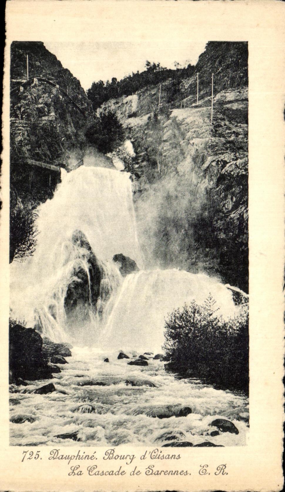 Die Sarennes-Wasserfälle — Bourg d'Oisans, Dauphiné — E.R. n°725