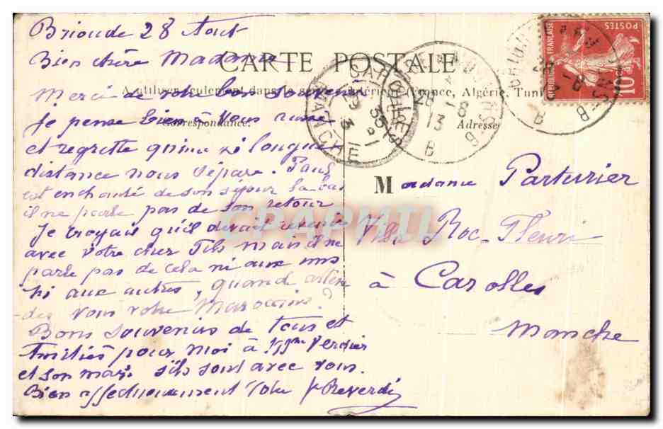 CPA Vue Generale De Viaduc des Fades  — Rückseite