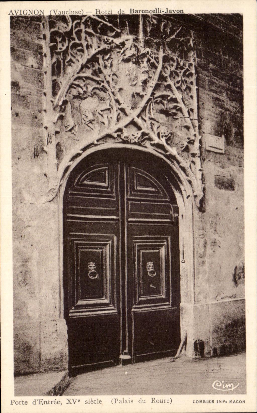 CPA Avignon Hotel de Baroncelli Javon Porte d'Entree 