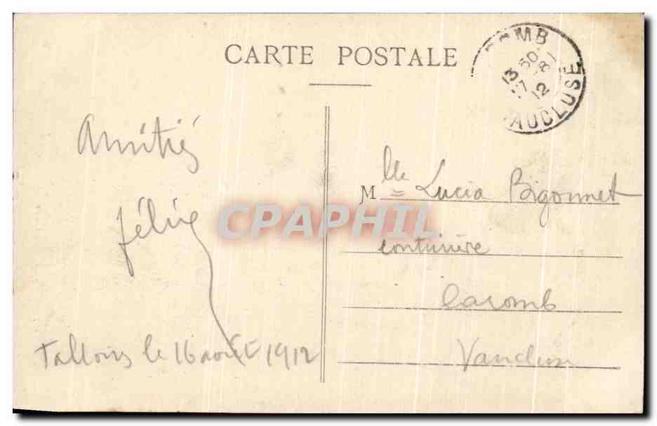 LAC D'ANNECY — La Grotte du Roc de Chère — Pittier, phot.-édit., Annecy, n° 597 — Rückseite