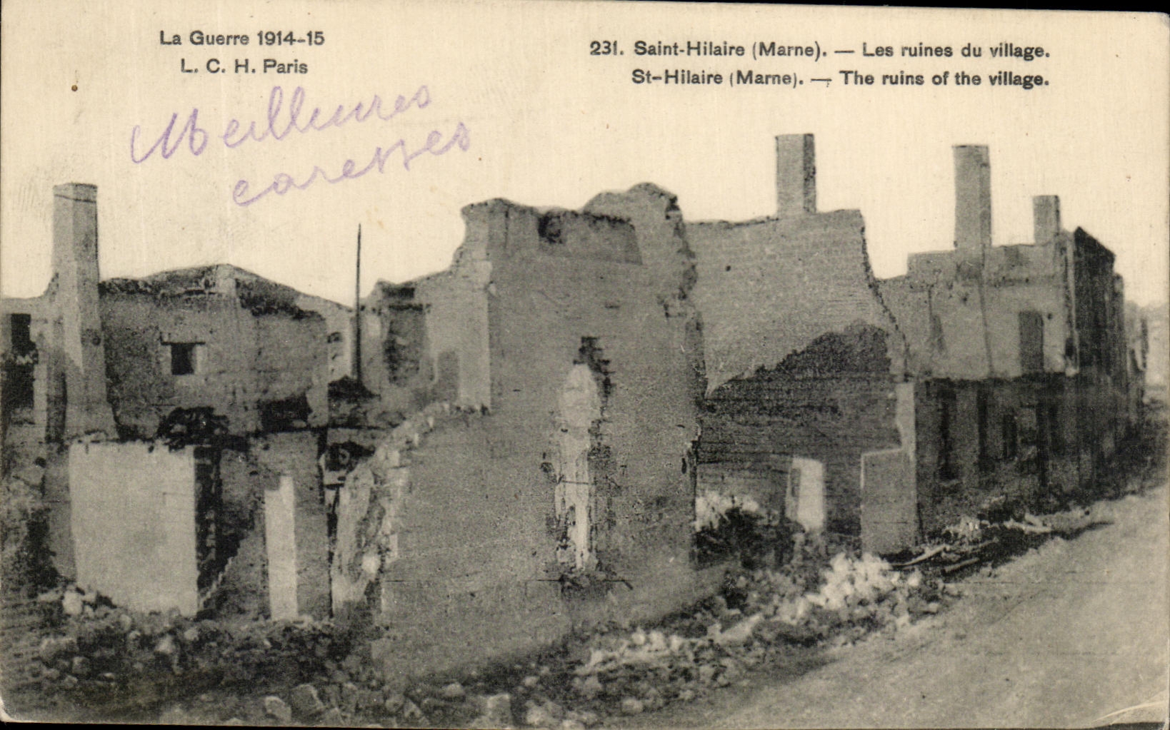 Saint-Hilaire (Marne) — Les ruines du village — L. C. H. Paris, n°231
