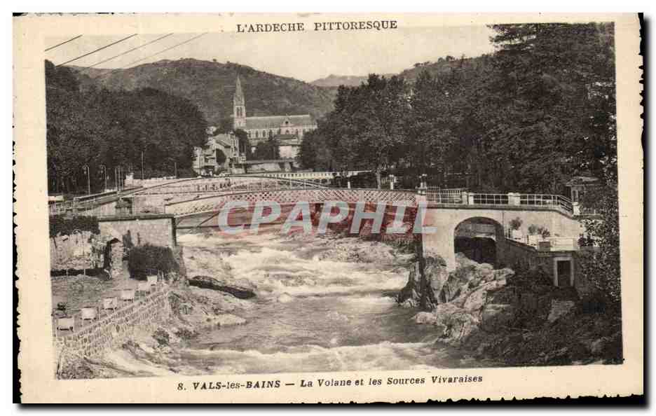 CPA Vals Les Bains La Volane et les sources Vivaraises