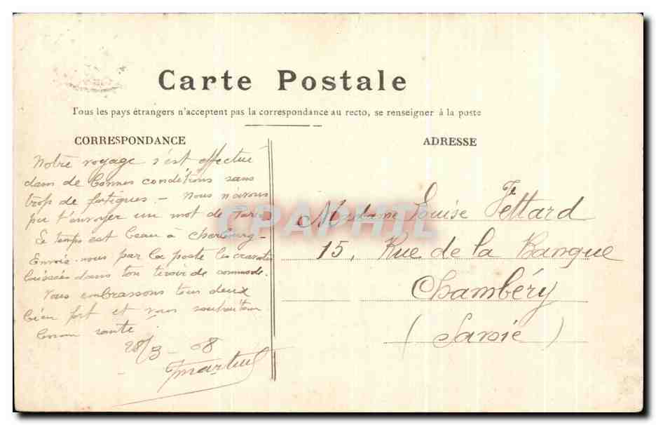 CPA Environs de Cherbourg Le Chateau de Nacqueville — Rückseite