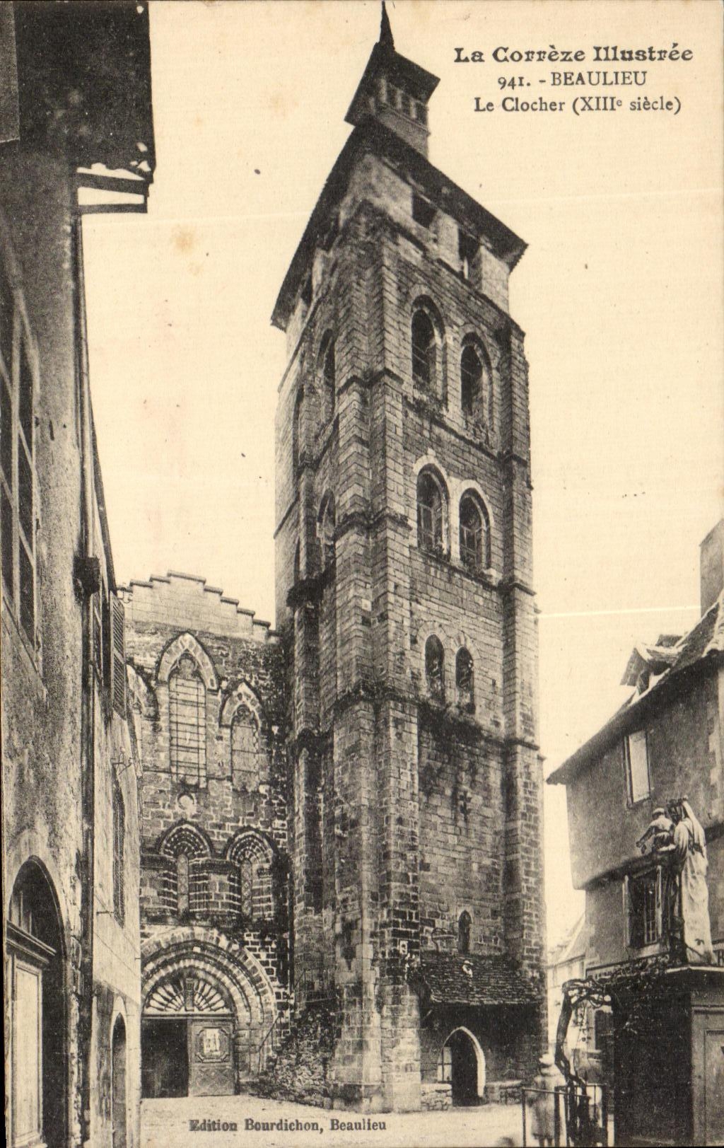CPA La Correze Illustree Beaulieu Le Clocher