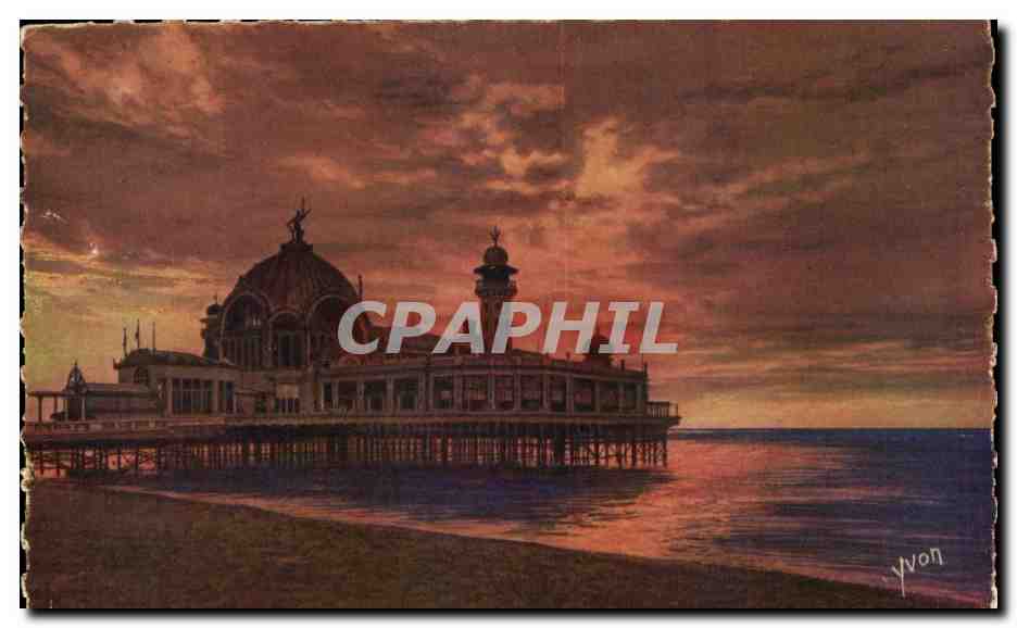 CPA La Douce France Cote D'Azur Nice Crepuscule Sur Le Palais De La Jetee