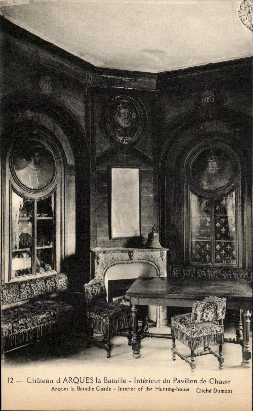 CPA Chateaux Arques La Bataille Interieur Du Pavillon De Chasse 