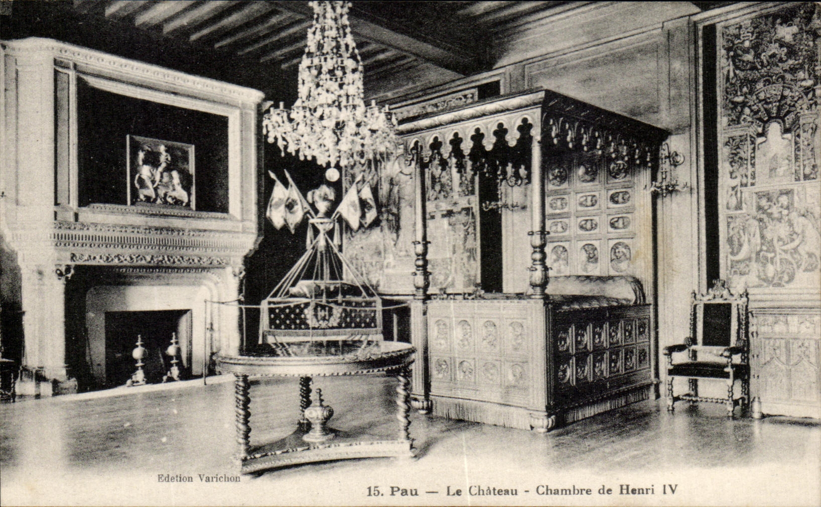 Pau — Le Château — Chambre de Henri IV — Édition Varichon, n°15