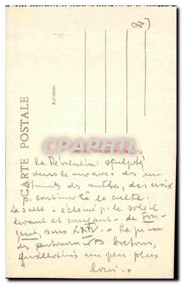 CPA Nantes Chateau Des Ducs De Bretagne Tour Du Pled De Blche — Verso