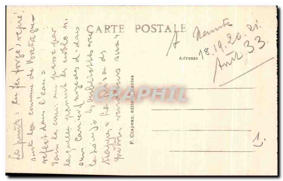 CPA Nantes Le Chateau Des Ducs De Bretagne L'Entree — Verso