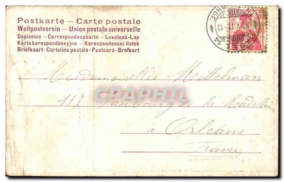 CPA Tells Sprung Nach Den Fresken Der Tellskapelle — Verso