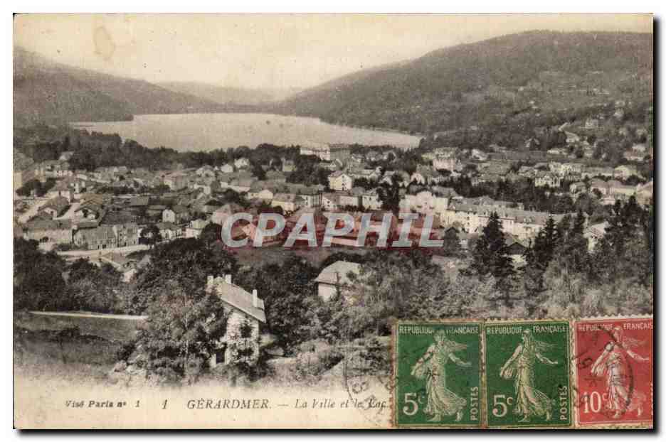 CPA Gerardmer La Ville et le lac