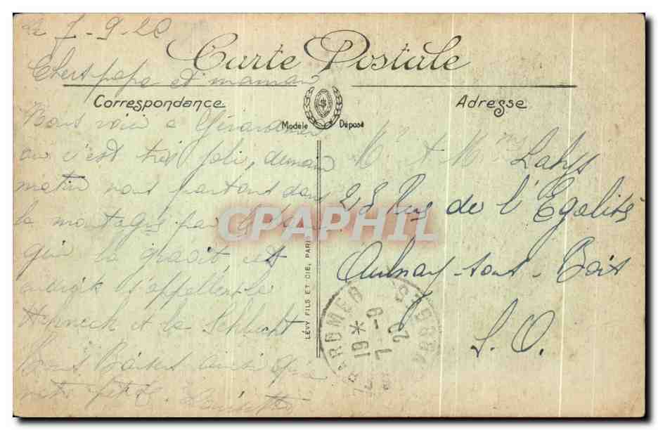 CPA Gerardmer La Ville et le lac — Rückseite