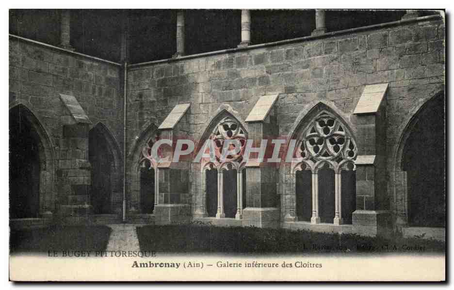 CPA Le Bugey Pittoresque Ambronay Galerie inferieure des Cloitres