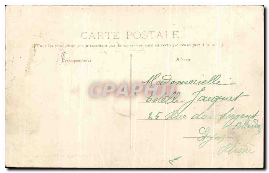 CPA Ambronay Portail de l'Eglise — Rückseite