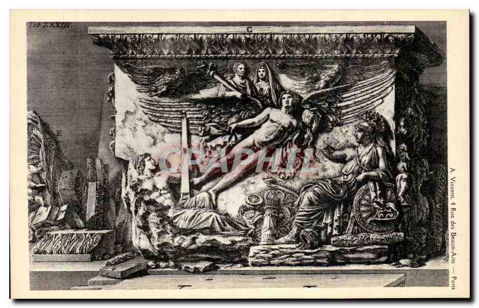 Mythologische Szene — Kupferstich — A. Vincent, Rue de Beauvais, Paris