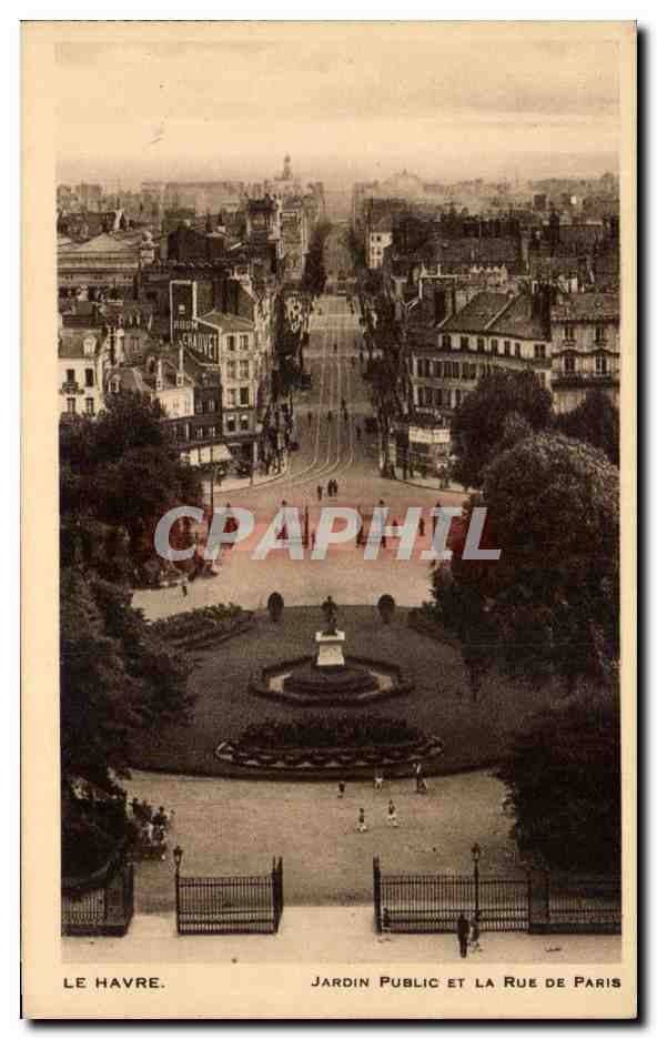 CPA Le Havre Jardin Public Et La Rue De Paris