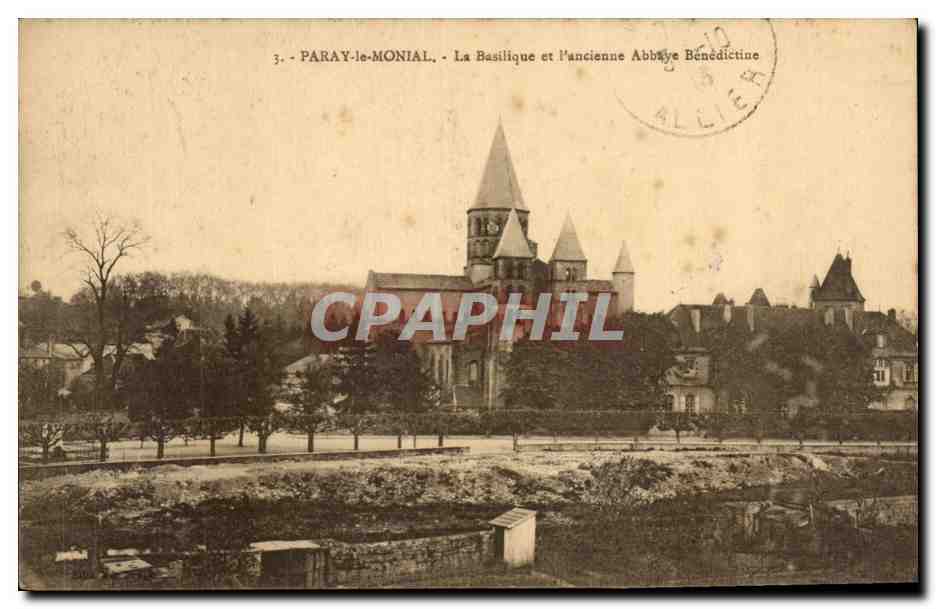 Paray-le-Monial — La Basilique et l'ancienne Abbaye Bénédictine — éditeur inconnu, n°3