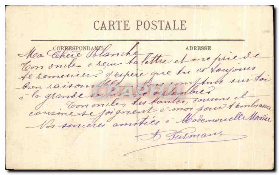 Intérieur de la Sous-Préfecture de Reims — bombardée et incendiée par les Allemands — LL — Verso