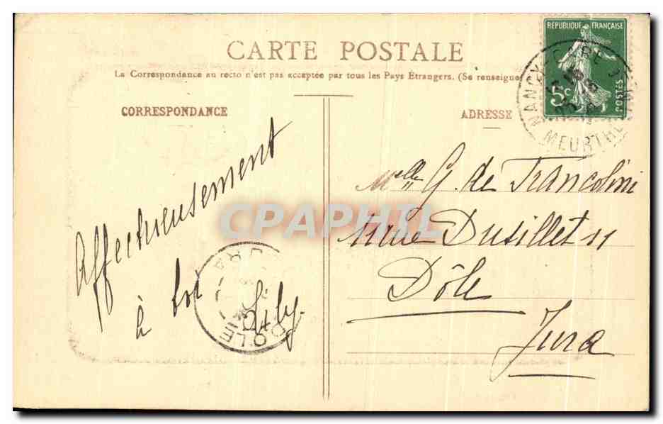 CPA Nancy A La Pepiniere Le Kiosque De La Musique — Rückseite