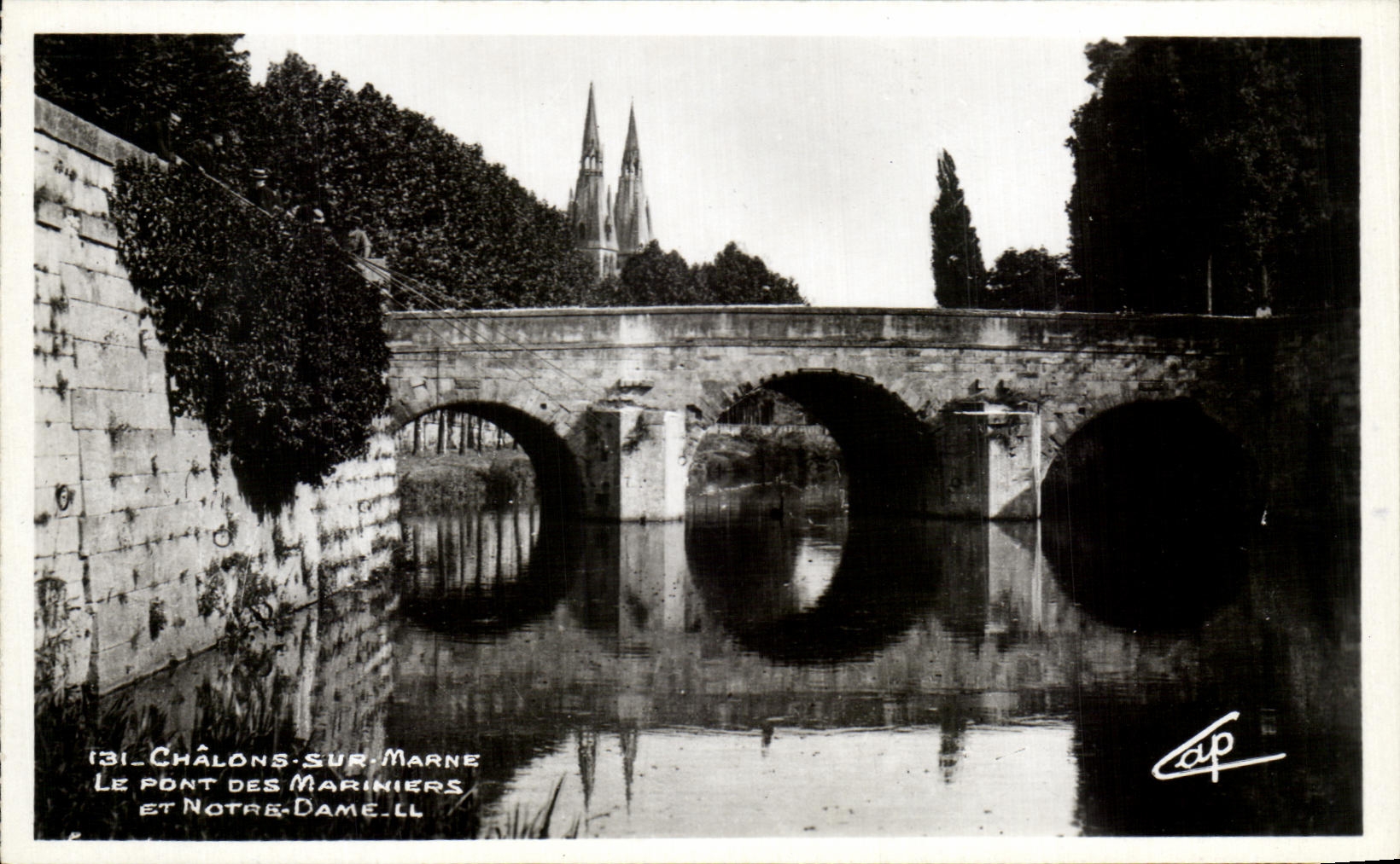 CPA Chalons Sur Marine Le Pont Des Mariniers Et Notre Dame