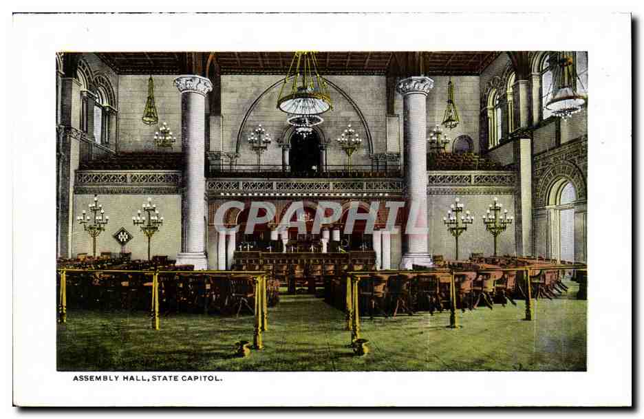 CPA Approach To State Capitol Showing Bell Telephone Building — Rückseite