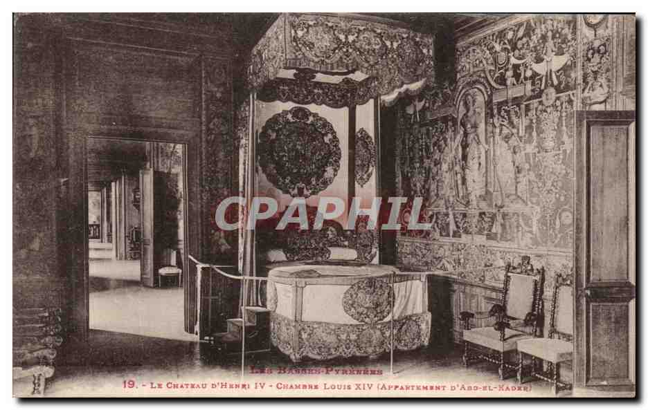 Le Château d'Henri IV - Chambre Louis XIV (Appartement d'Abd-el-Kader) — Les Basses-Pyrénées, n°19