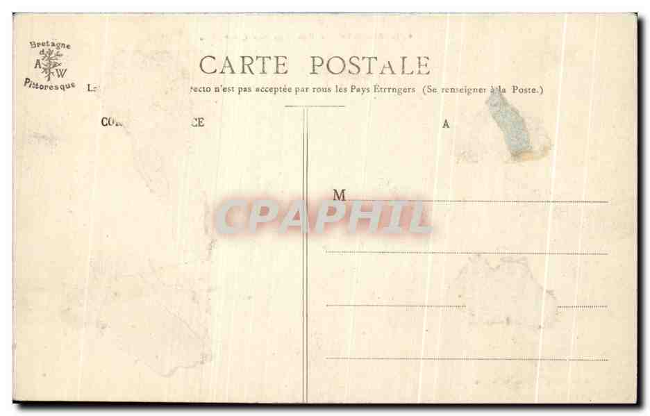 CPA Morlaix Fontaine des Carmelites — Rückseite