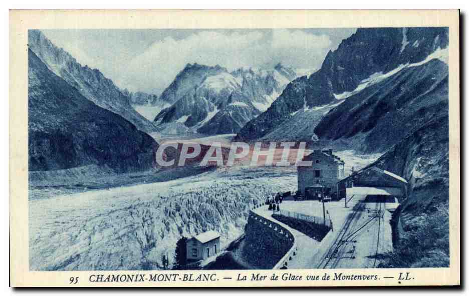 Chamonix-Mont-Blanc — La Mer de Glace vue de Montenvers — LL. — N° 95