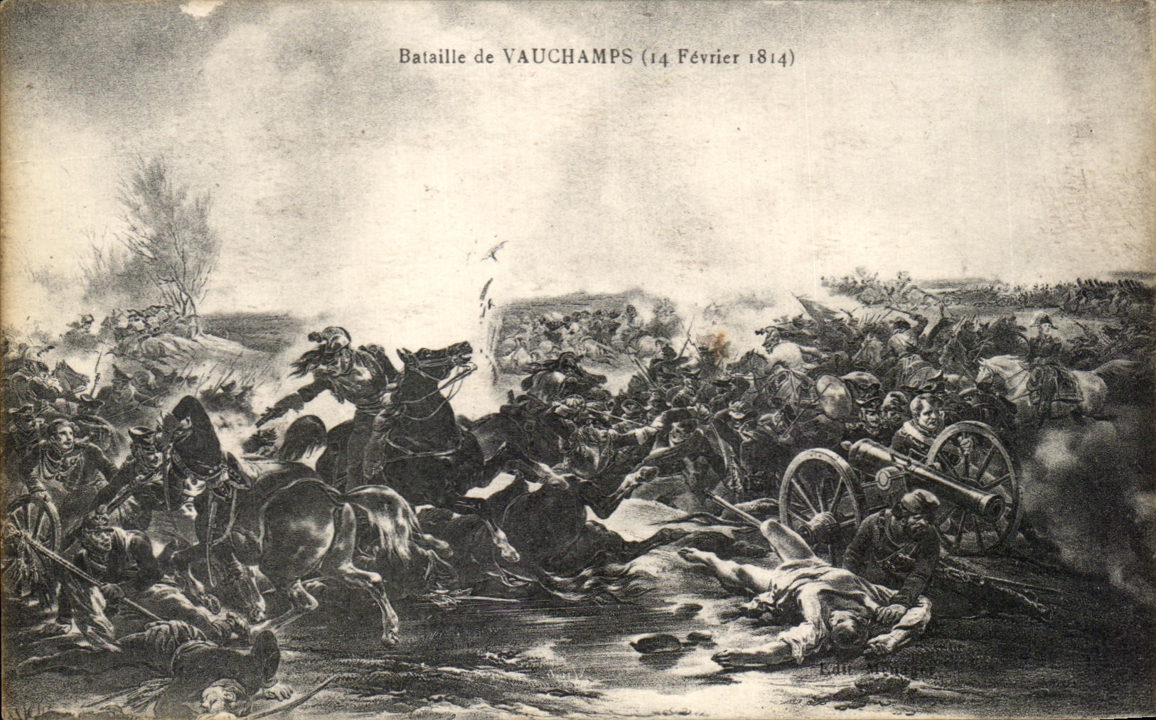 CPA Bataille de Vauchamps 14 fevrier 1814 Militaria