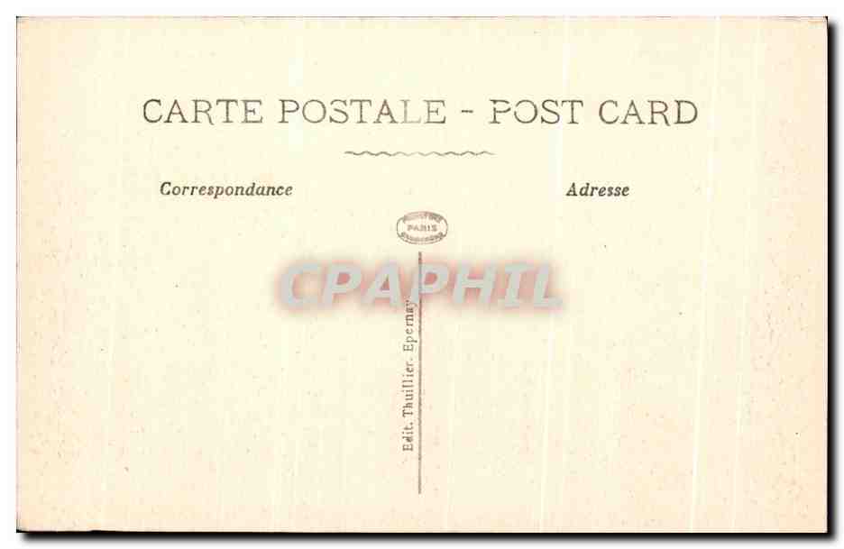 CPA Reims Dans Le Ruines Apres La Retraite Des Allemands Place d'Erlon Vers la gare Militaria — Verso