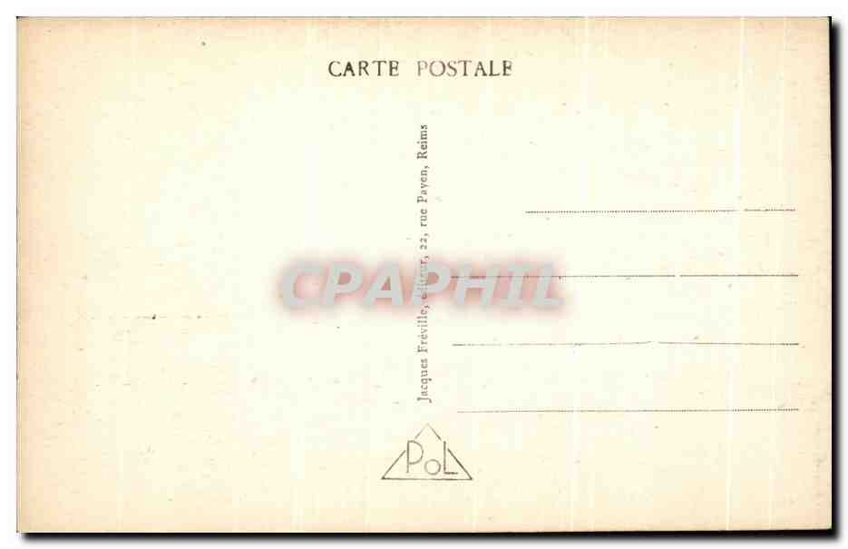Le Fort de LA POMPELLE — Vestiges des blockhaus et ruines des défenses Nord. Au second plan, bâtiment élevé sur l'emplacement de la ferme d'Alger et Monument aux Morts — Verso
