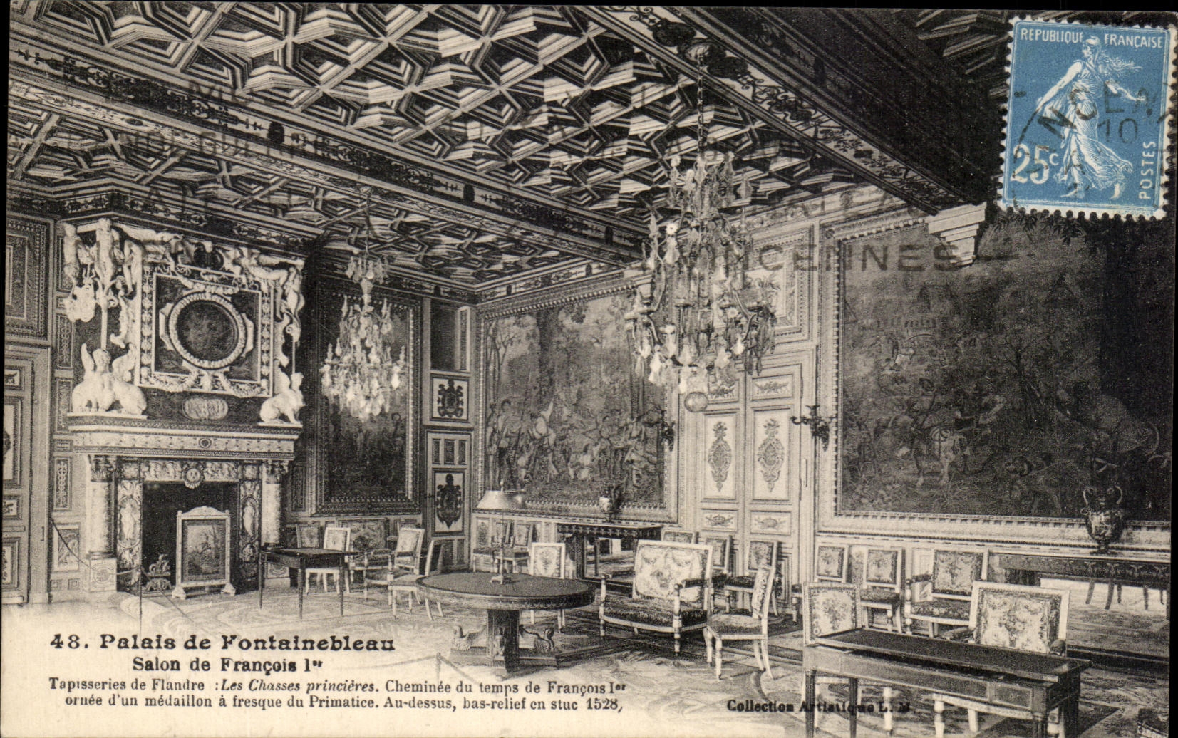 Palacio de Fontainebleau — Salón de Francisco I — Colección Artística L. B.