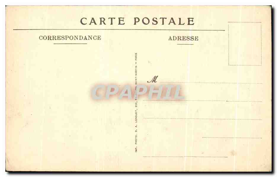 CPA Reims Hotel de Ville en feu Militaria — Verso