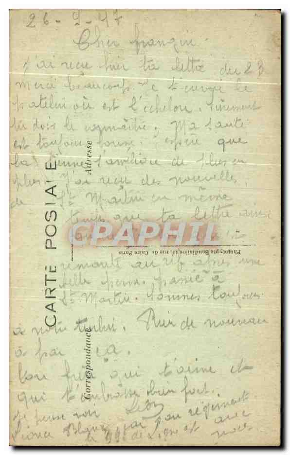 CPA La France recondiae Chemin des Dames La Ferme d'Ostel Bombardee Militaria — Rückseite