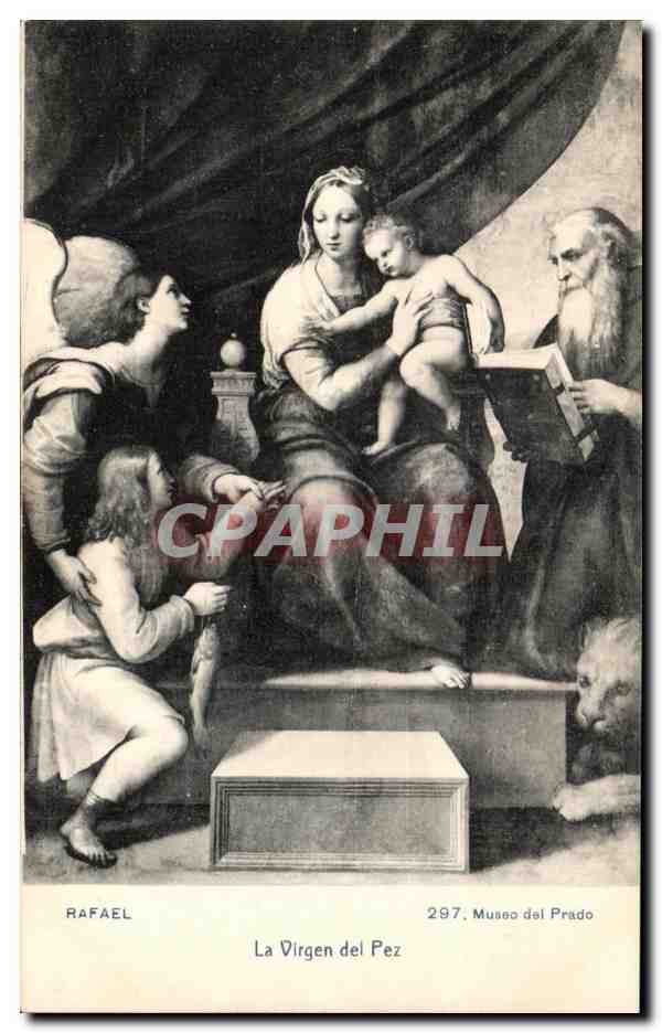 CPA Rafael la Virgen del Pez Museo del Prado