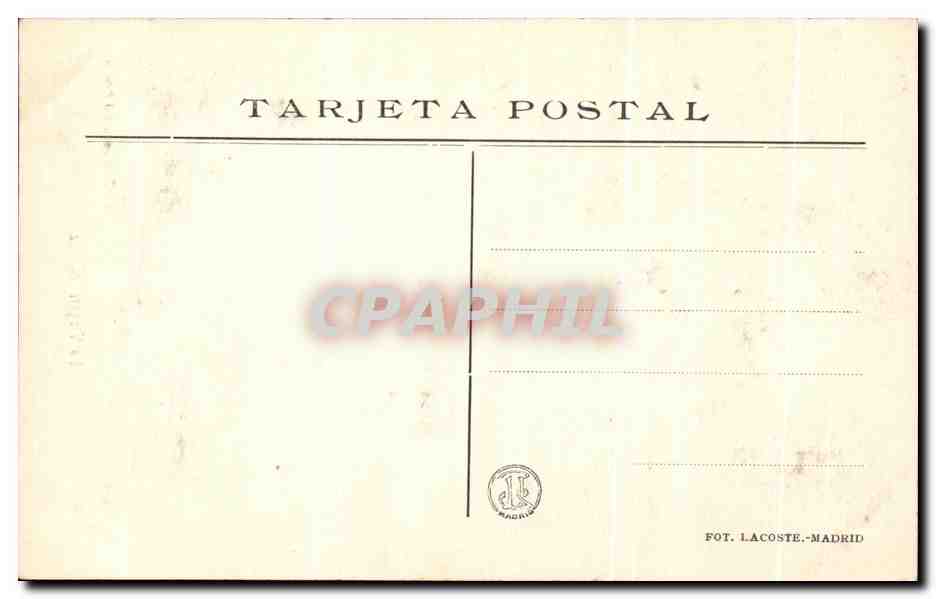 CPA Rafael la Virgen del Pez Museo del Prado — Verso