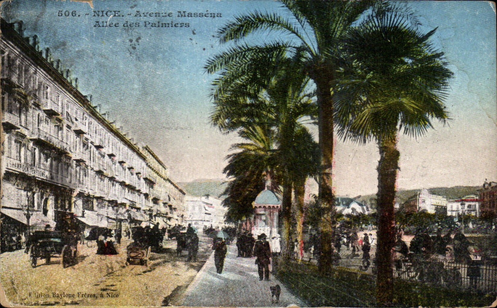 CPA Nice Avenue Massena Allee Des palmiers