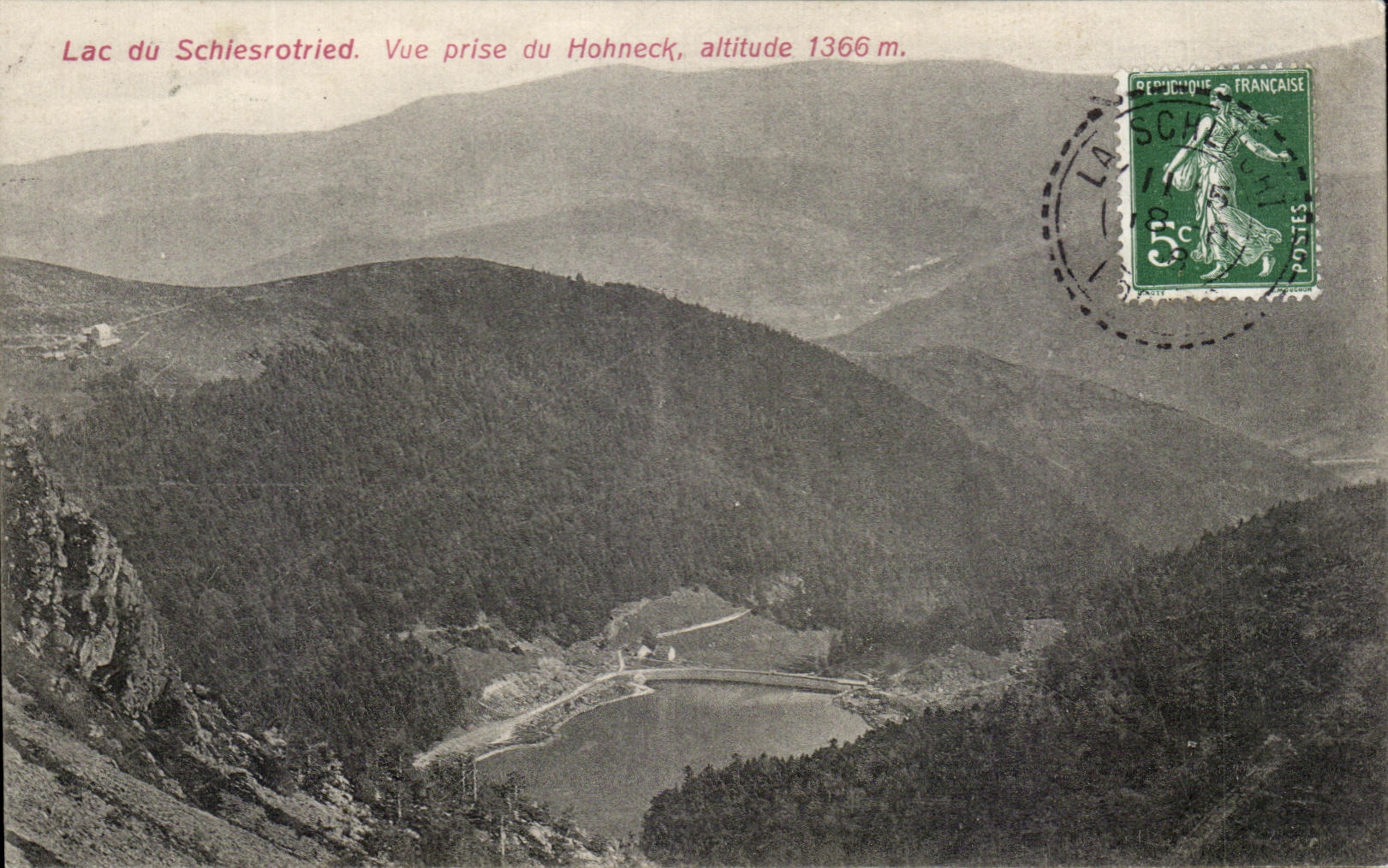 Lac du Schiesrotried — Vue prise du Hohneck, altitude 1366 m — Phil. Bernes, Hohneck