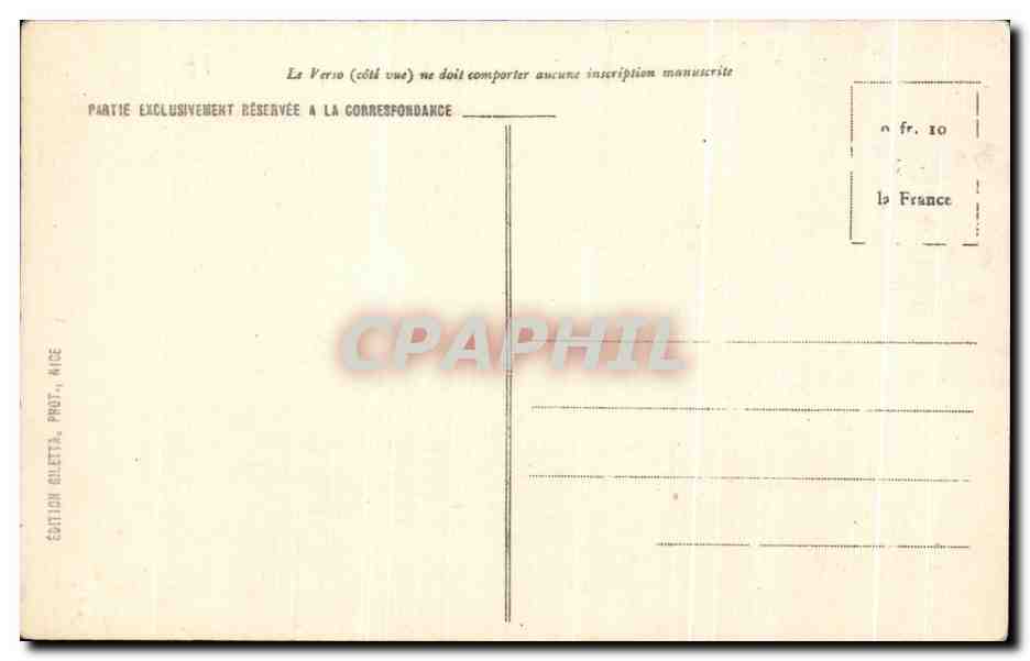 CPA Nice La Nouvelle Eglise Russe et hotel Imperial — Rückseite