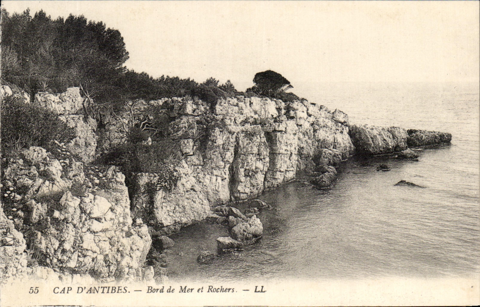CPA Cap D'Antibes Bord de Mer et Rochers