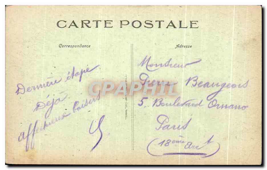 CPA Nantes Remparts de Chateau  — Rückseite