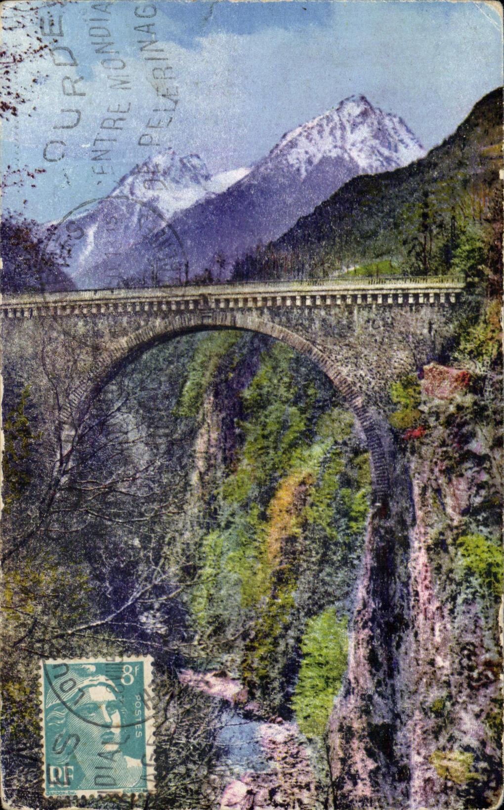 CPA Route de Gavarnie Le pont Napoleon