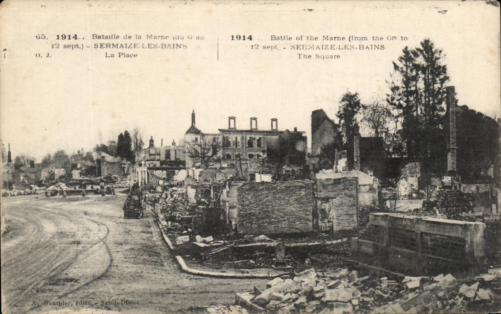 CPA Bataille de la Marne Sermaize les Bains La Place Militaria