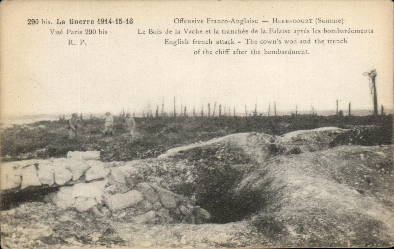Bois de la Vache et tranchée de la Falaise — Herbécourt (Somme) — Visé Paris 290 bis